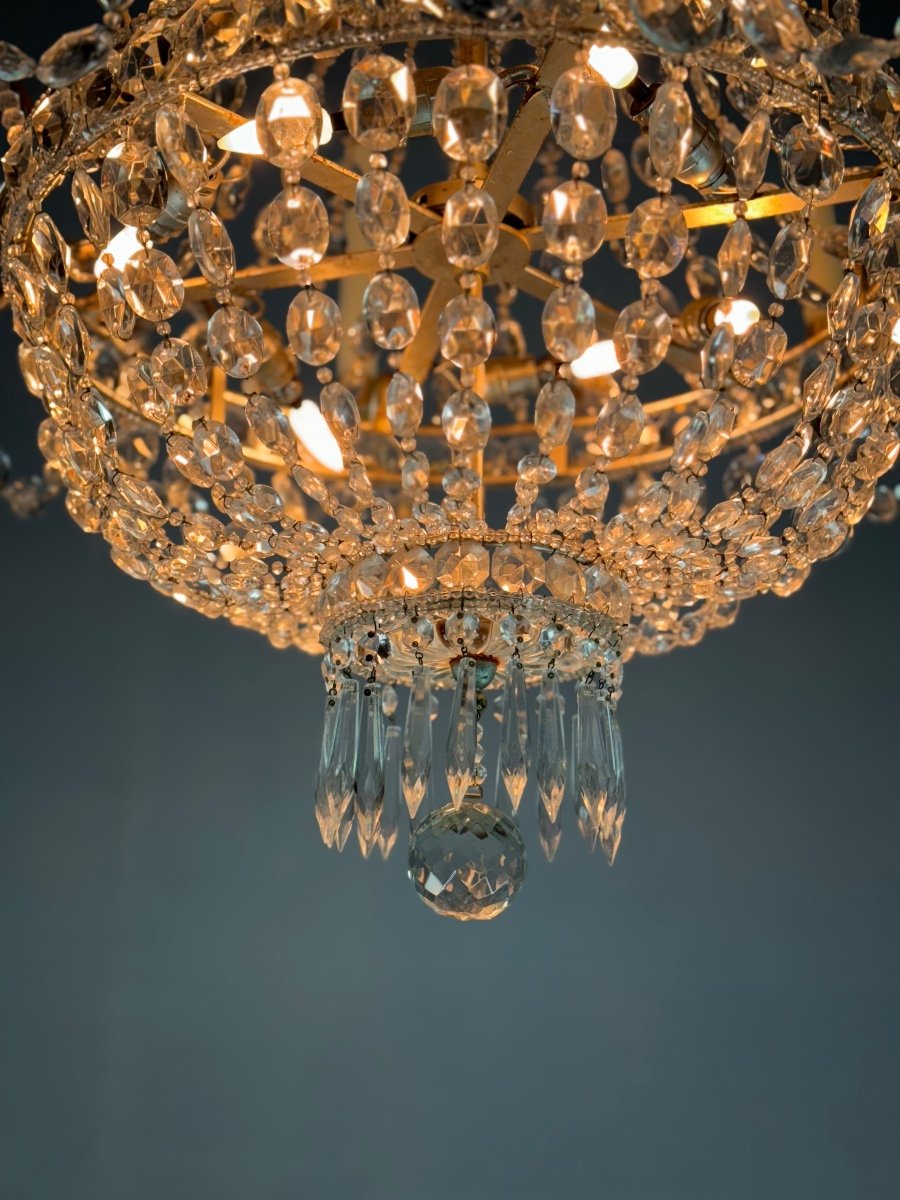 Pearl Bag Chandelier Circa 1920-photo-4