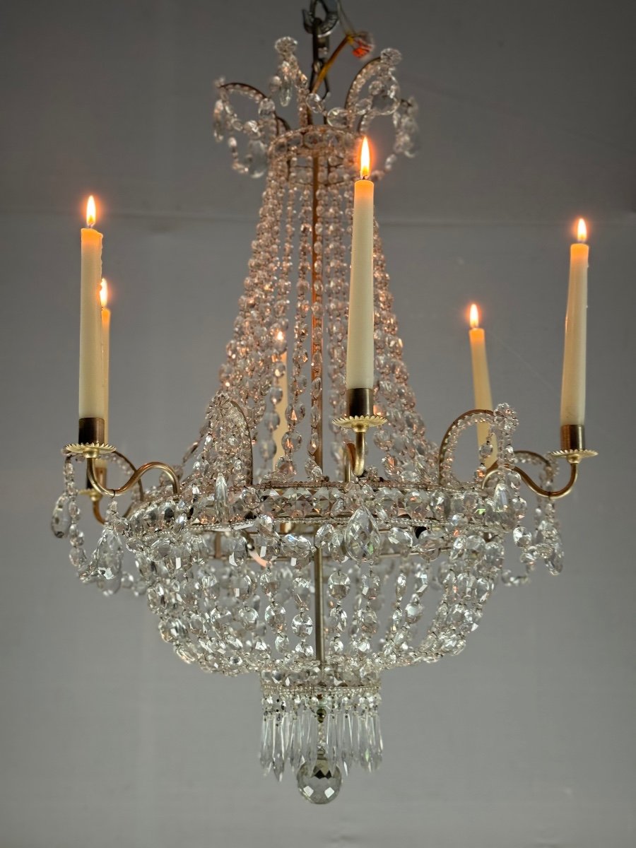 Pearl Bag Chandelier Circa 1920-photo-6