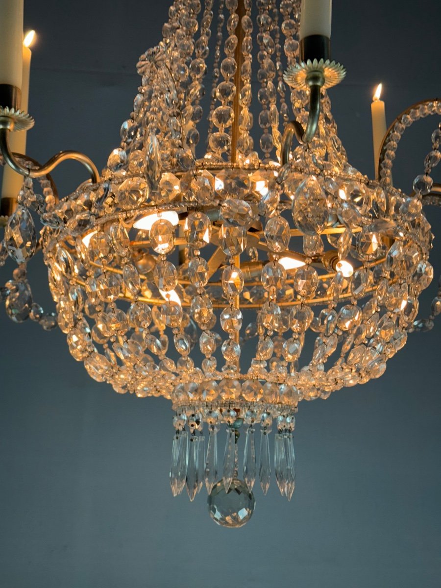 Pearl Bag Chandelier Circa 1920-photo-8