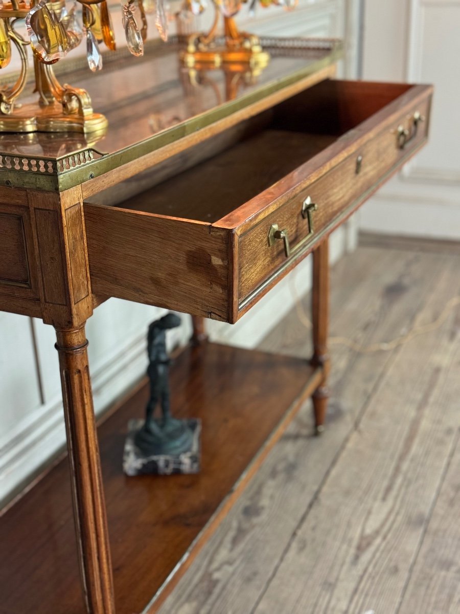 Console En Acajou Louis XVI, XVIIIème siècle-photo-6