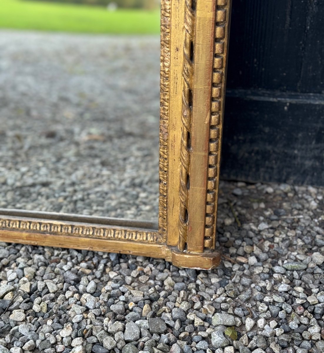 Miroir, Trumeau De Cheminée Louis XVI En Bois Sculpté Et Doré, XVIIIème Siècle -photo-4