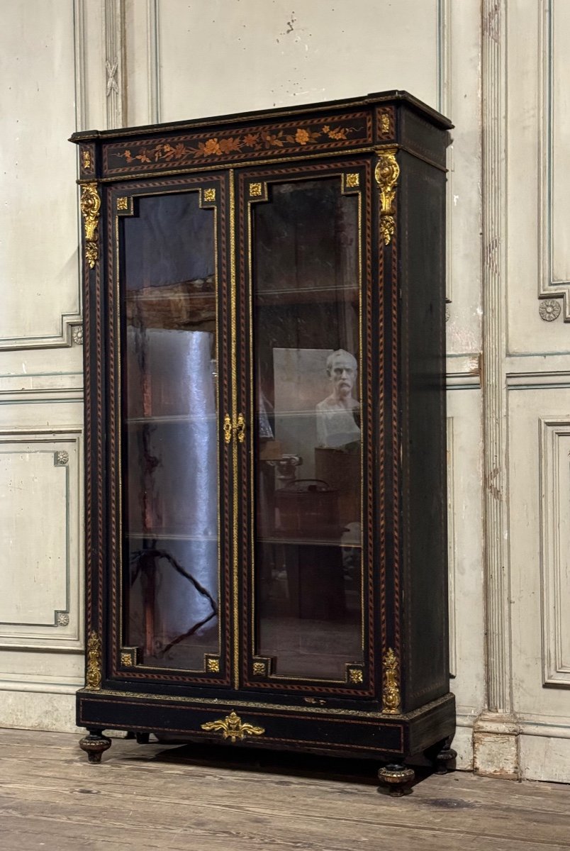 Bibliothèque, Vitrine Napoleon III, Italie Vers 1880-photo-8