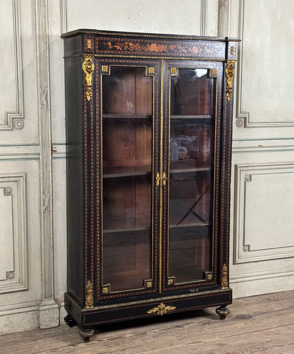 Bibliothèque, Vitrine Napoleon III, Italie Vers 1880