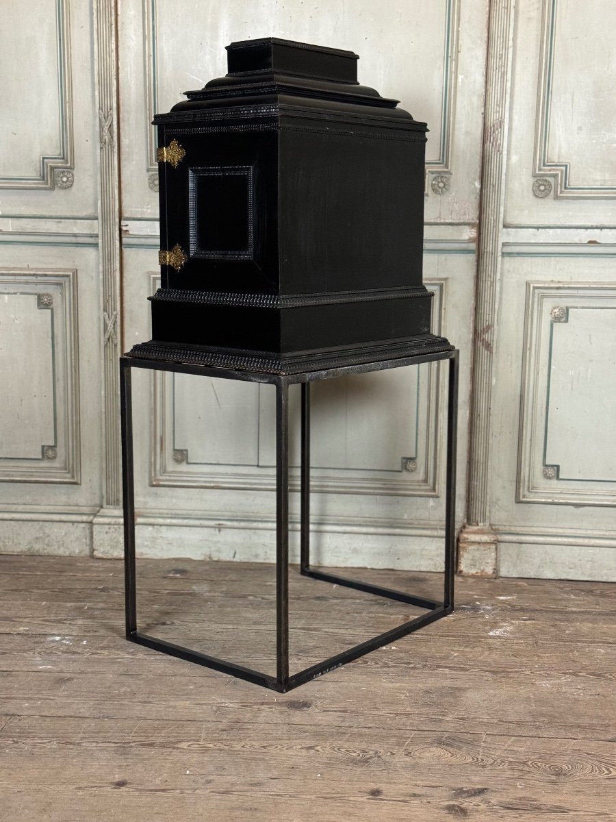 Cabinet In Ebony And Blackened Wood, Bone Marquetry, 19th Century-photo-8