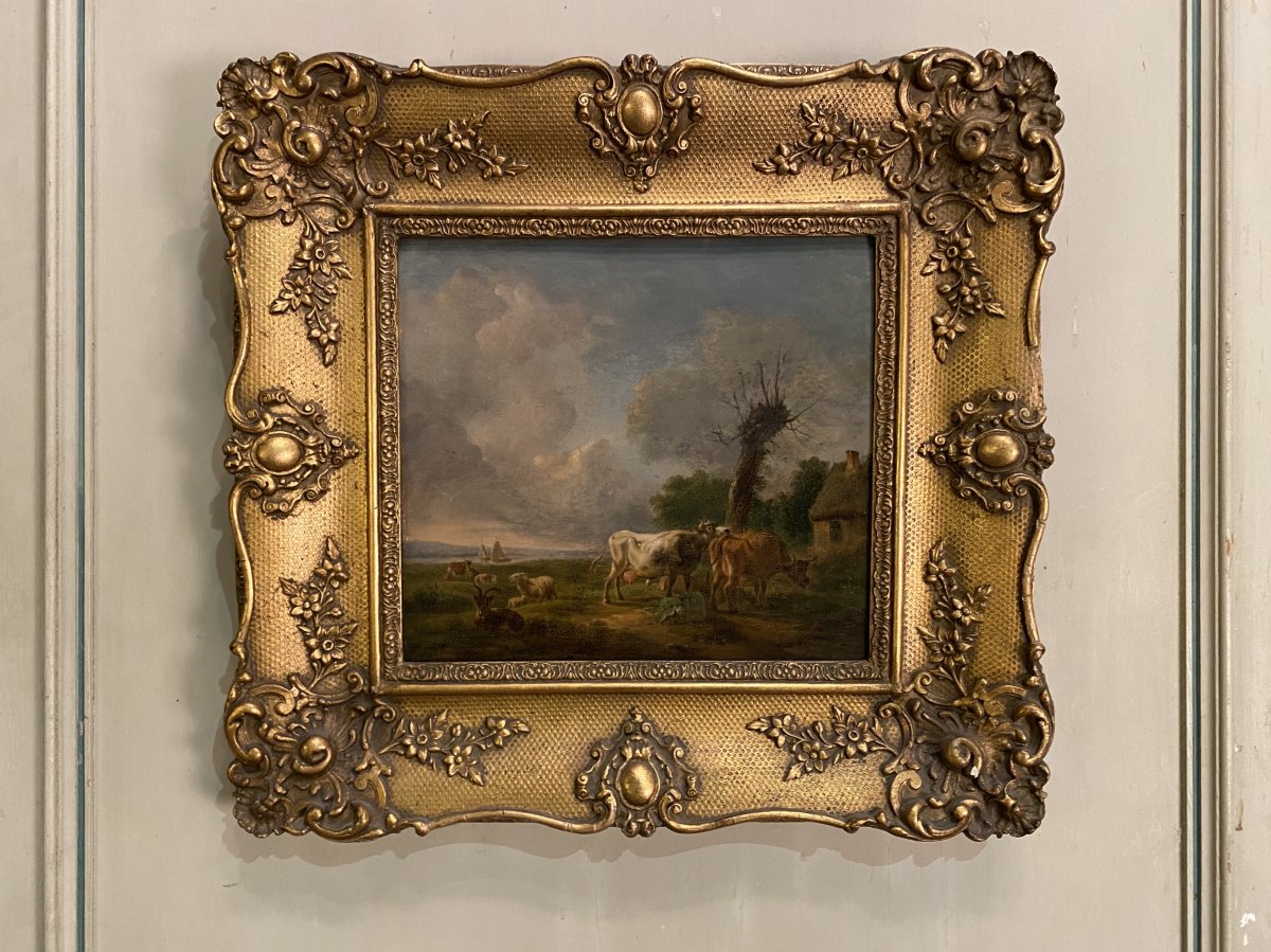 Pair Of Oil On Panel Rural Scenes Balthazar Paul Ommeganck-photo-3