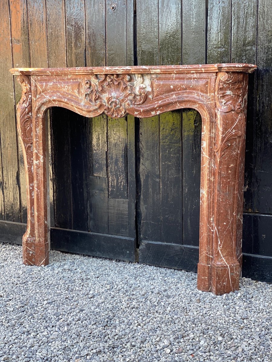 Louis XV Style Fireplace In Rance Marble