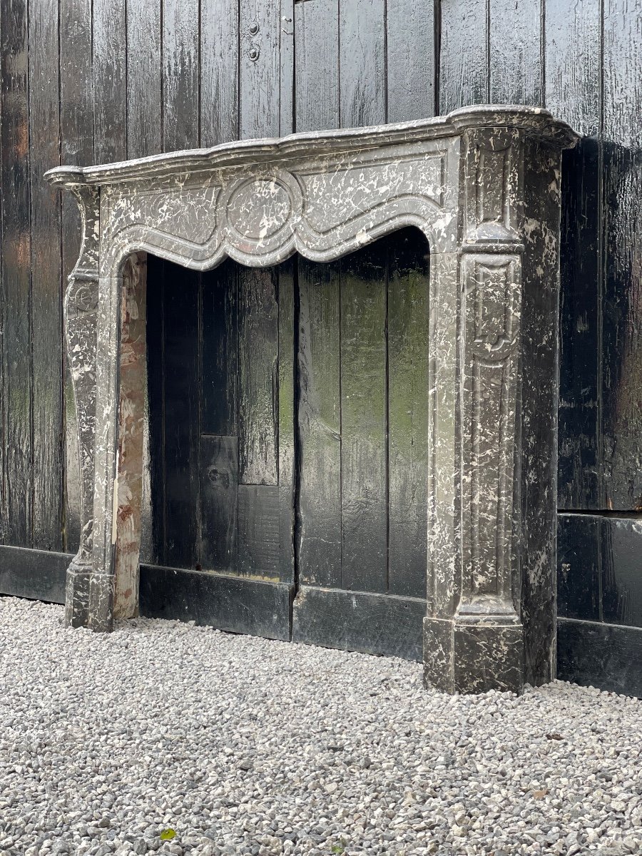 Napoleon III Fireplace In Gray Marble Saint-anne-photo-6