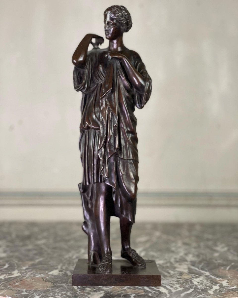 Diane De Gabies, Bronze After The Antique In Marble