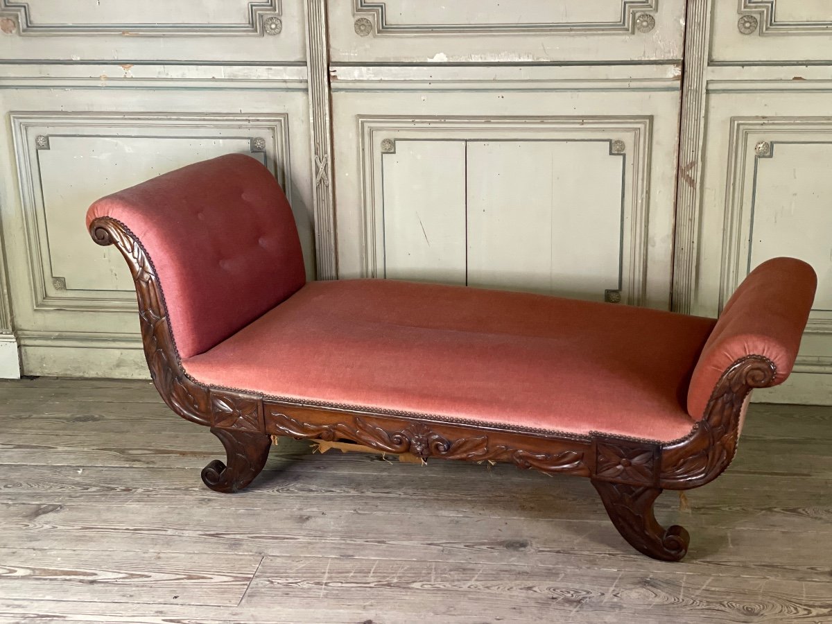 Rest Bed, Mahogany Sofa, Circa 1880-photo-1