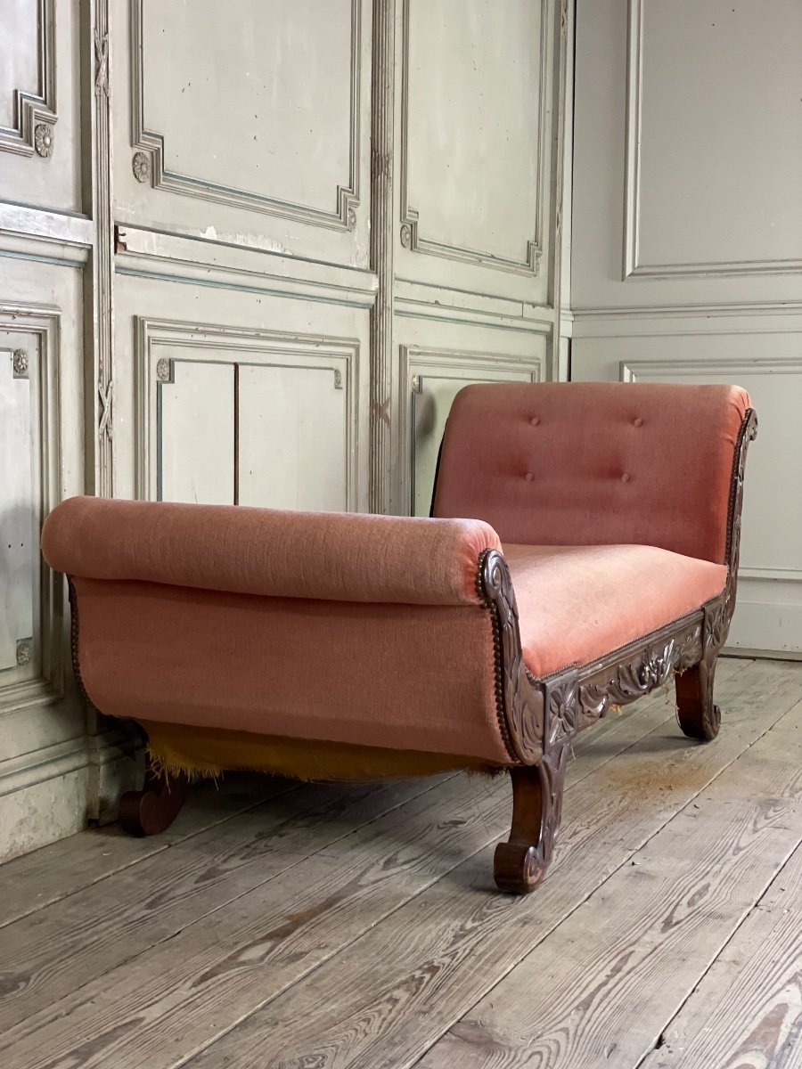 Rest Bed, Mahogany Sofa, Circa 1880-photo-6