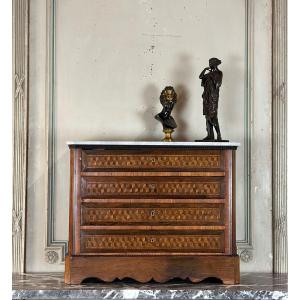 Miniature Commode In Mahogany Veneer 19th Century