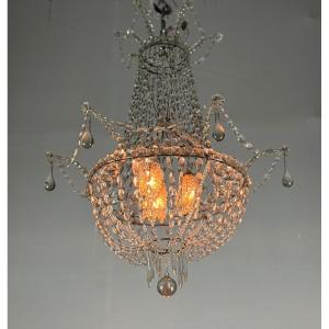 Pearl Bag Chandelier, 19th Century