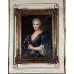 Portrait Of A Lady Of Quality, Oil On Canvas, 18th Century 