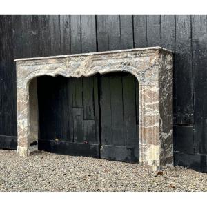 Regency Fireplace In Grey Ardennes Marble, 18th Century