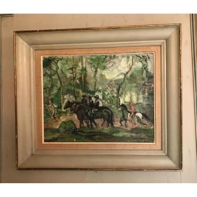 Oil On Carton Signed E Wiethase 1950