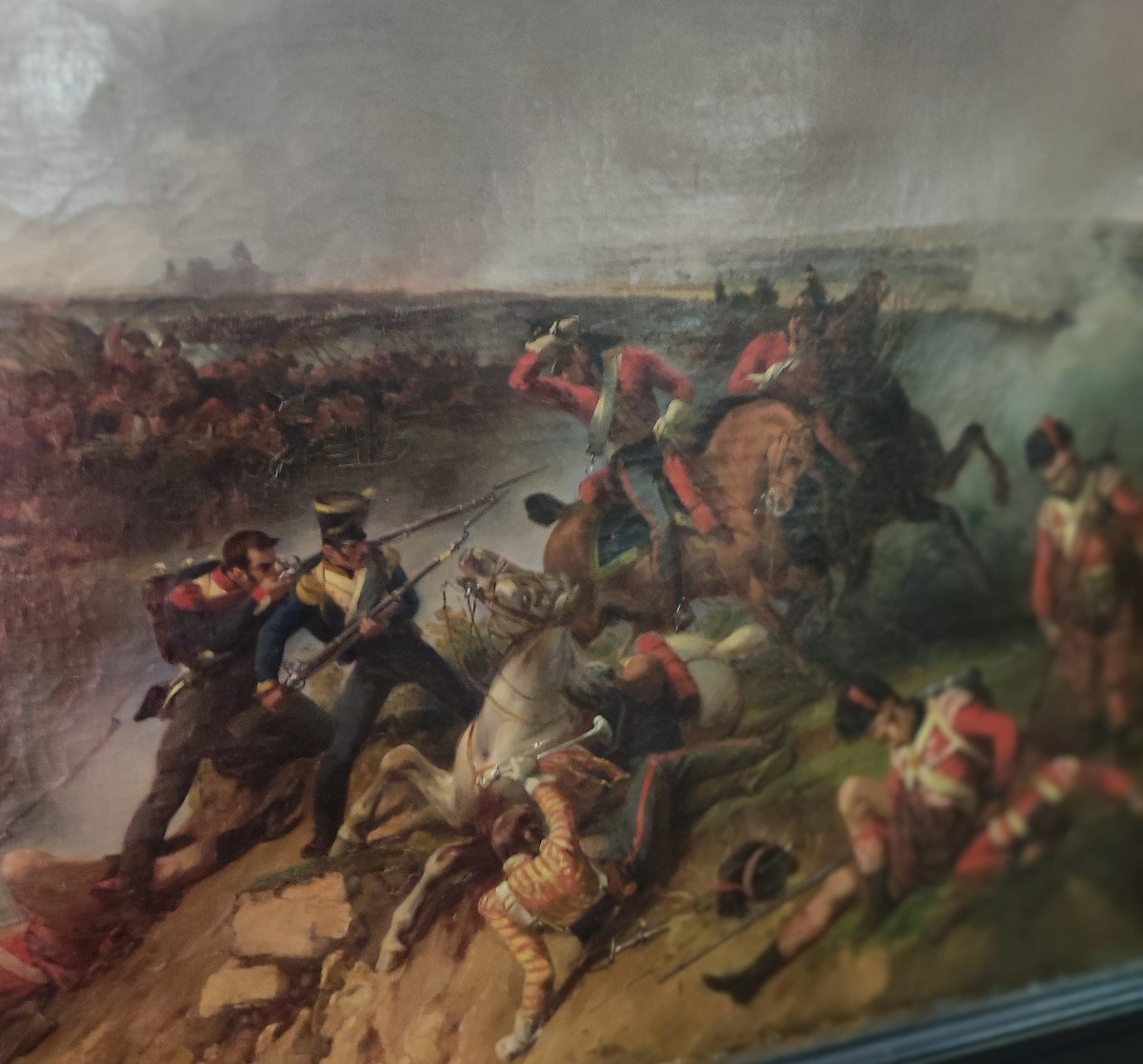 Painting Battle Of Waterloo  "jean-charles Langlois"-photo-4