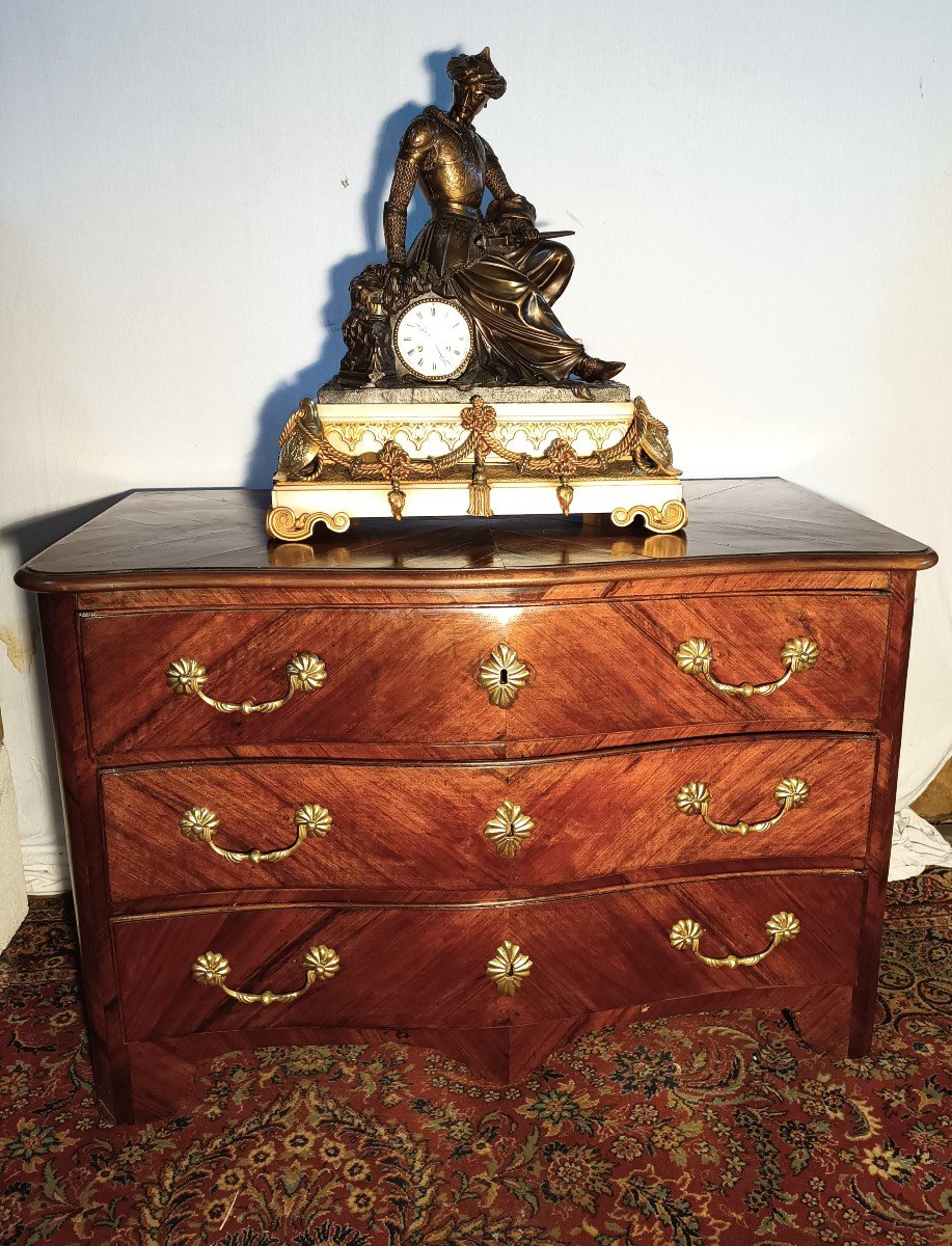 Louis XIV Chest Of Drawers In Walnut XVIII Centuries-photo-4