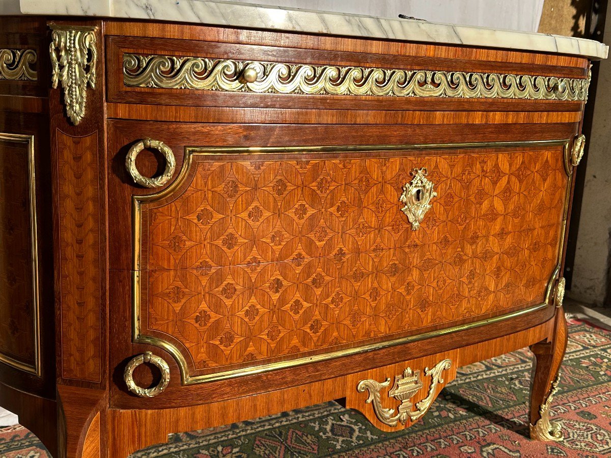 Commode Louis XVI  d aprés un modèle de Jean François  Leleu-photo-2