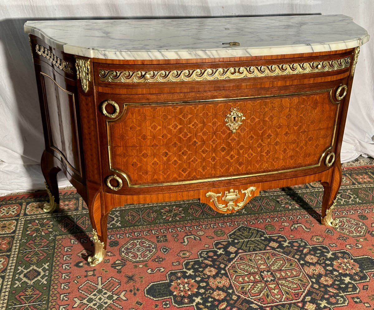 Commode Louis XVI  d aprés un modèle de Jean François  Leleu-photo-6