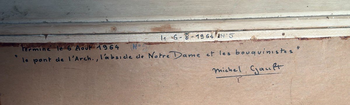 Tableau Notre Dame   Paris "Michel Gault 1964"-photo-1