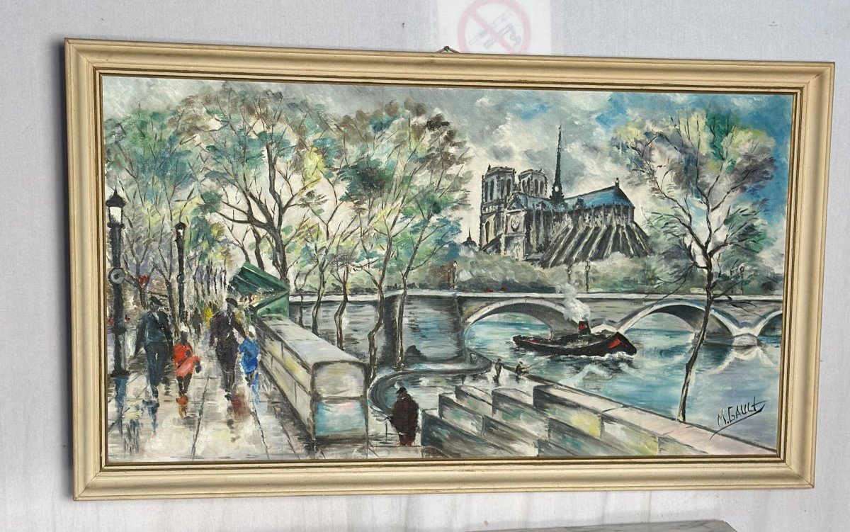 Tableau Notre Dame   Paris "Michel Gault 1964"