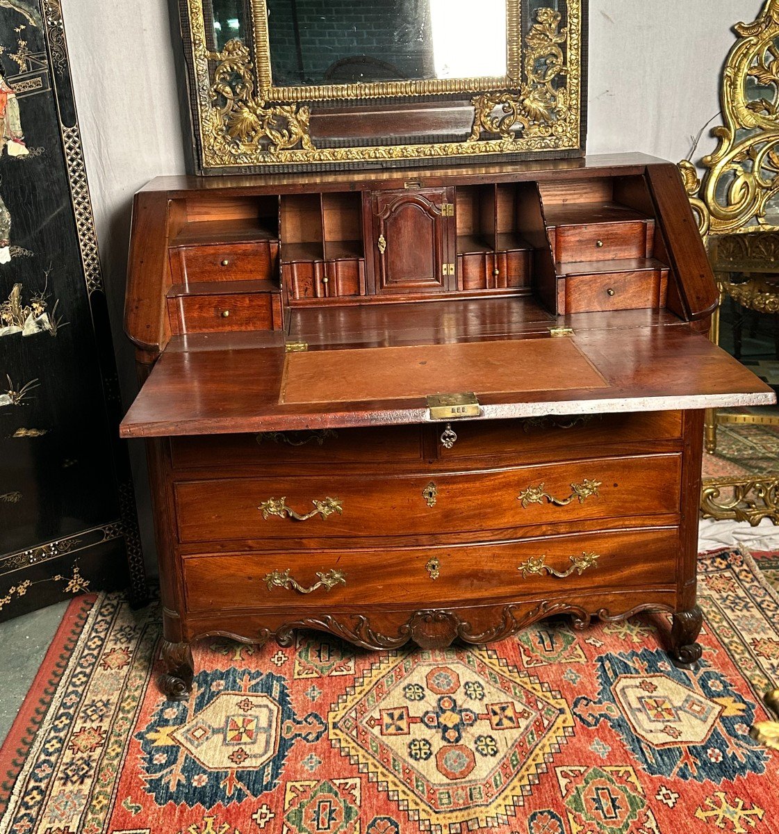 Scribanne Commode In Mahogany XVIII Century-photo-2