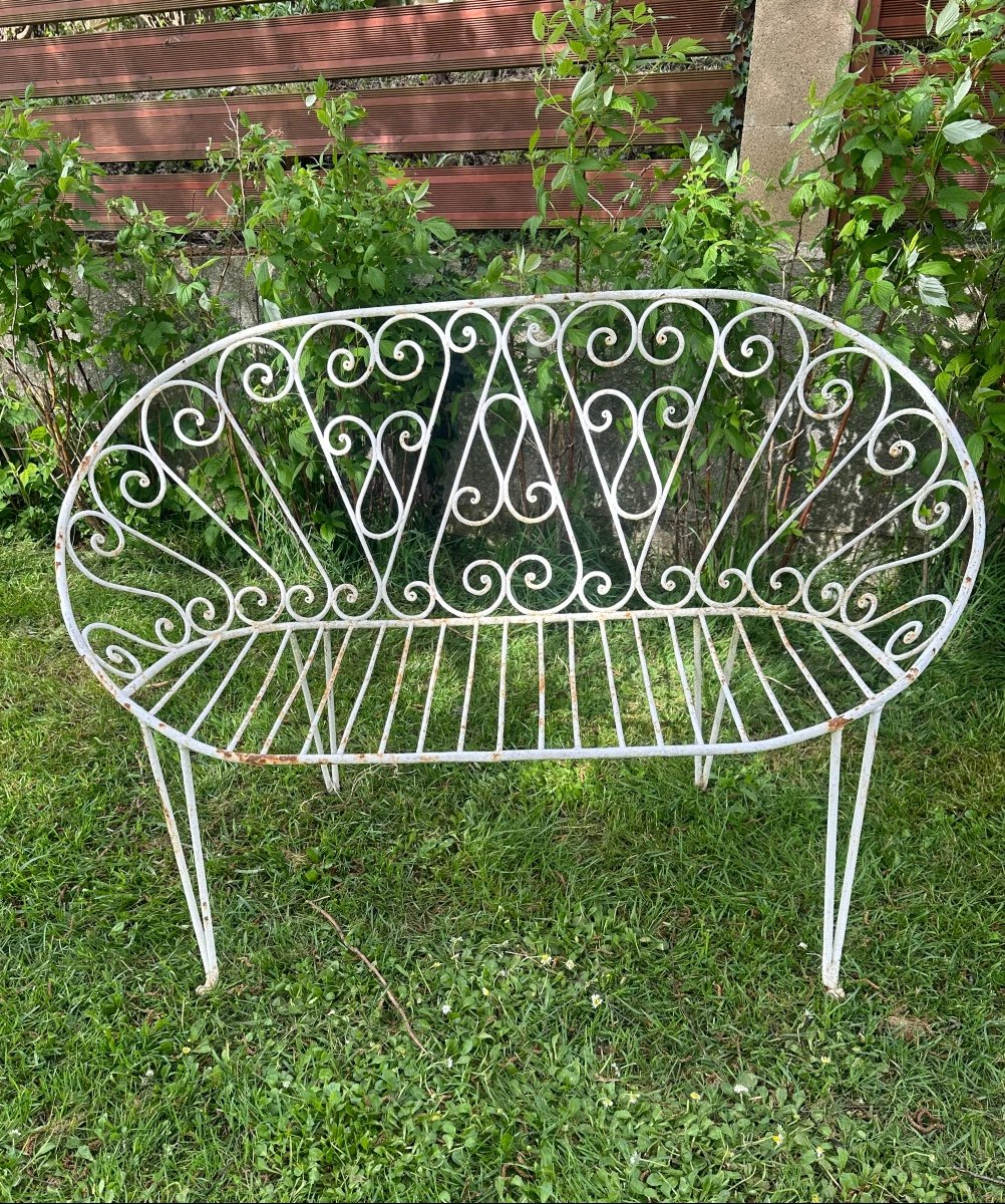 Wrought Iron Bench 