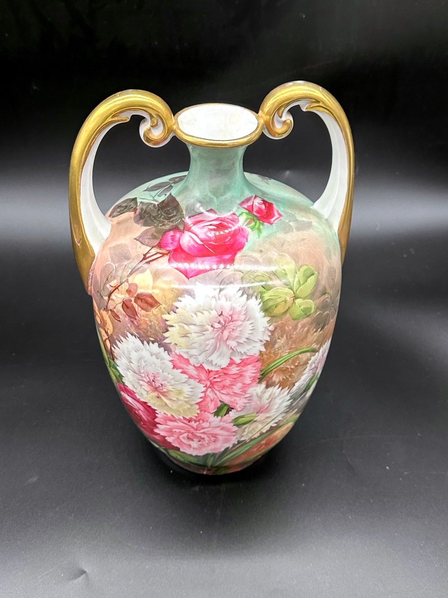 Jean Pouyat Limoges Porcelain Vase