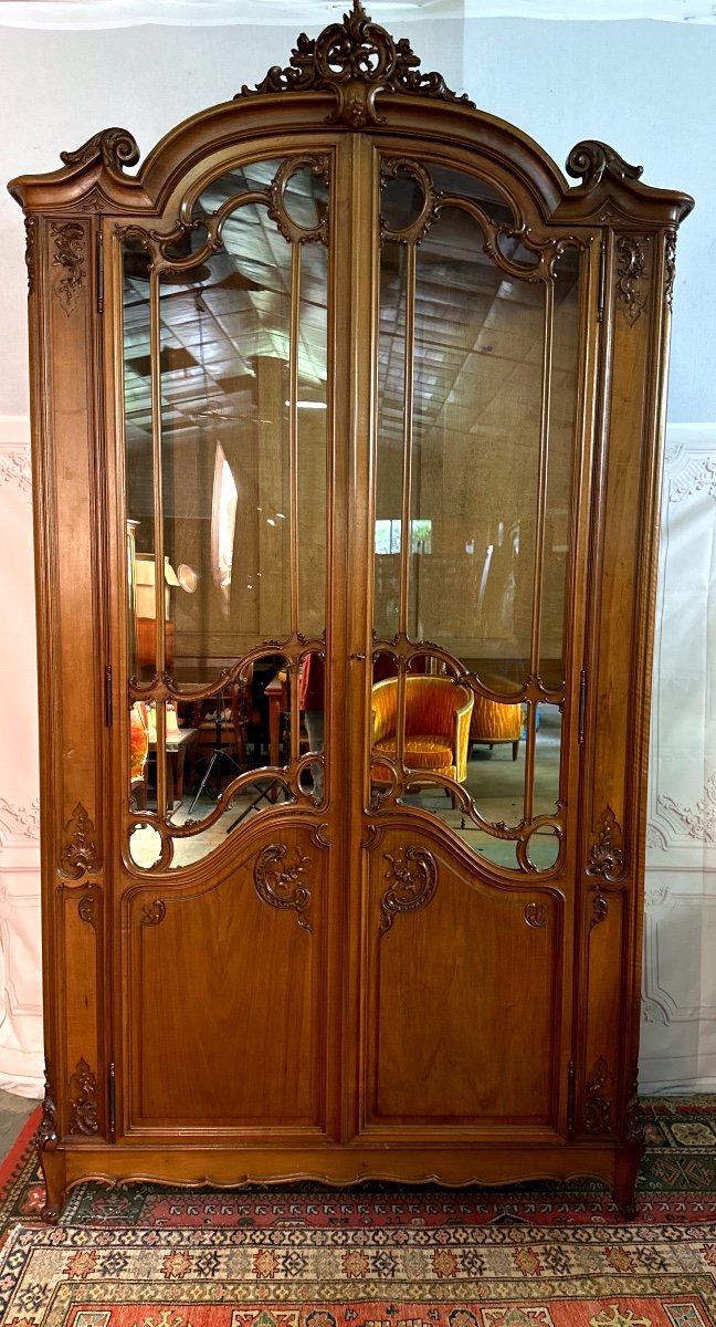 Louis XV Style Library With Walnut Woodwork Circa 1850-1880-photo-2