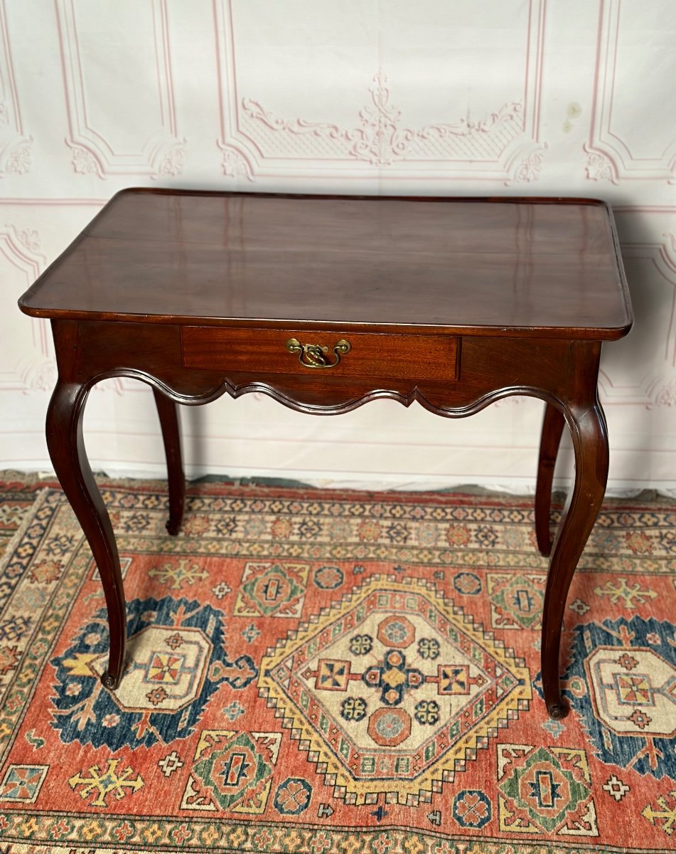 Cabaret Table In Solid Mahogany, Louis XV Period