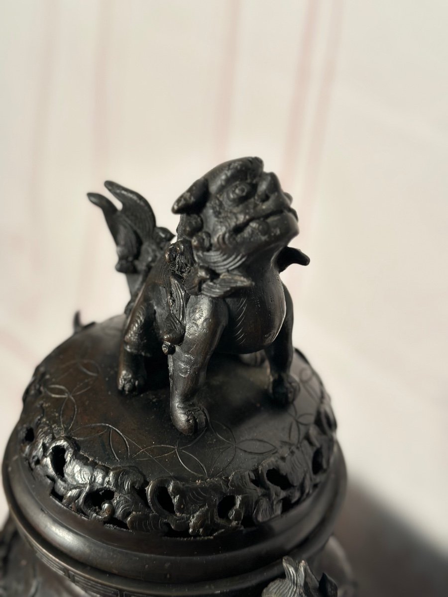 Perfume Burner In Bronze 19th Century  -photo-3