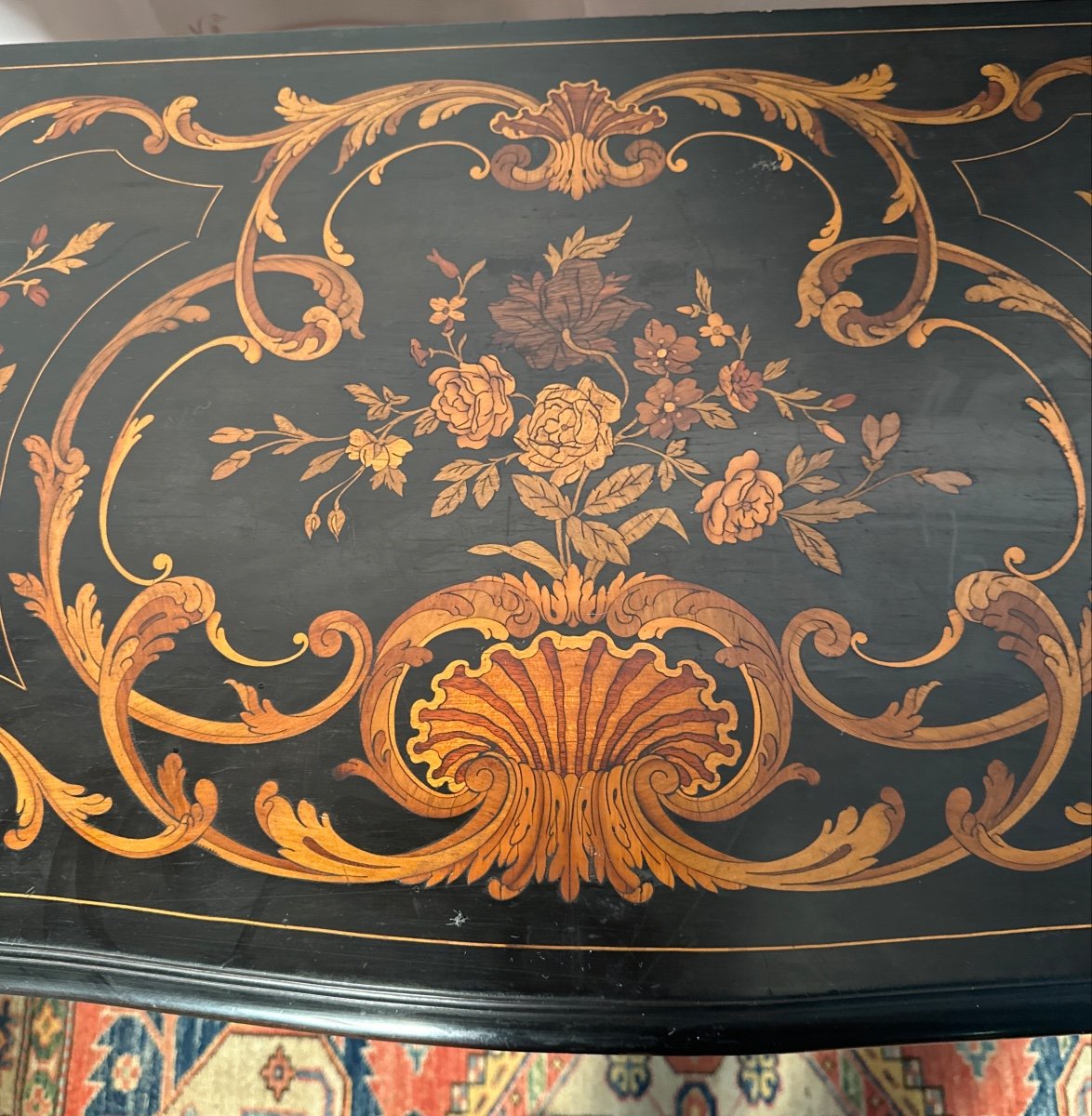 19th Century Marquetry Console -photo-5