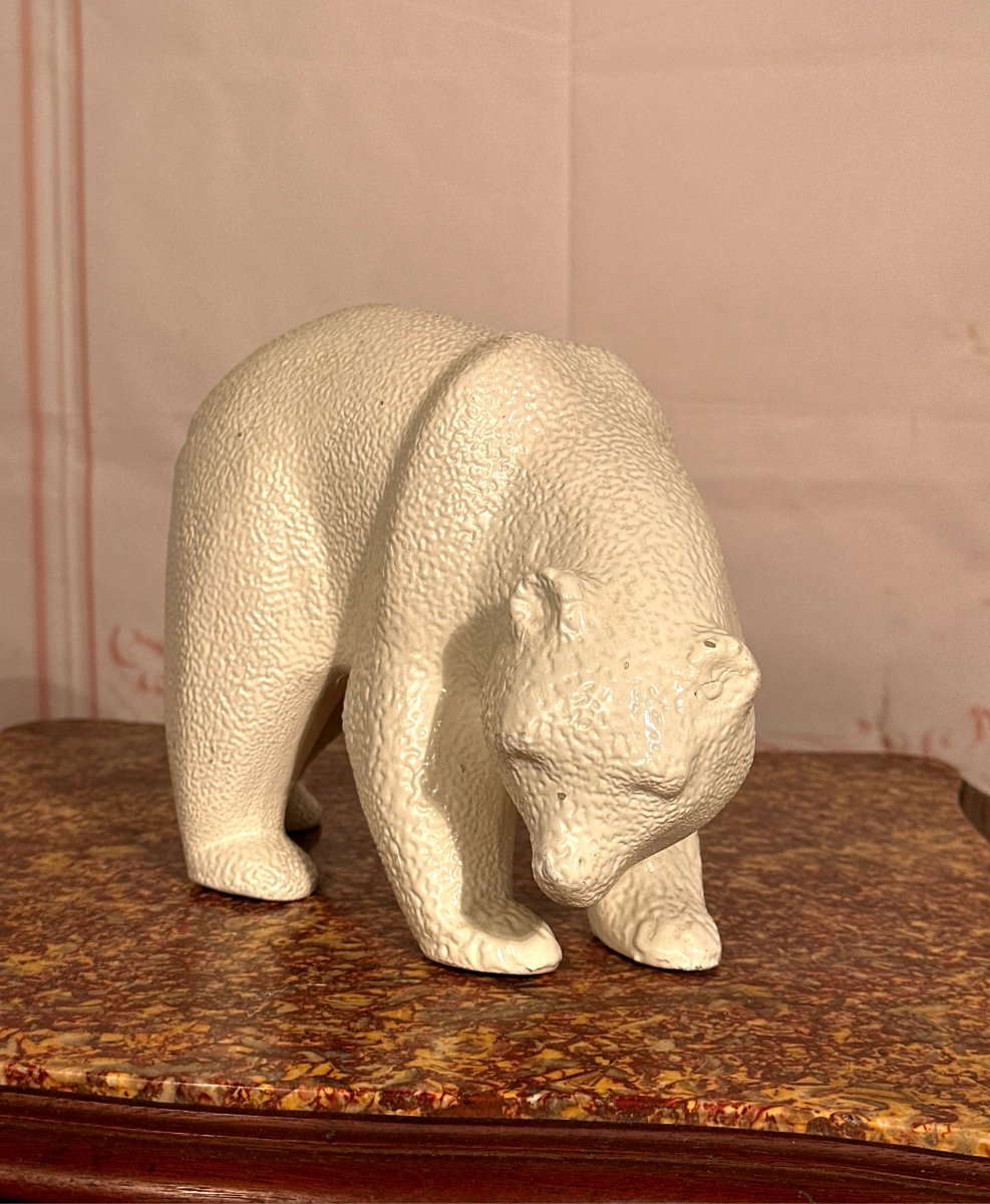 20th Century Crisp Earthenware Bear-photo-4