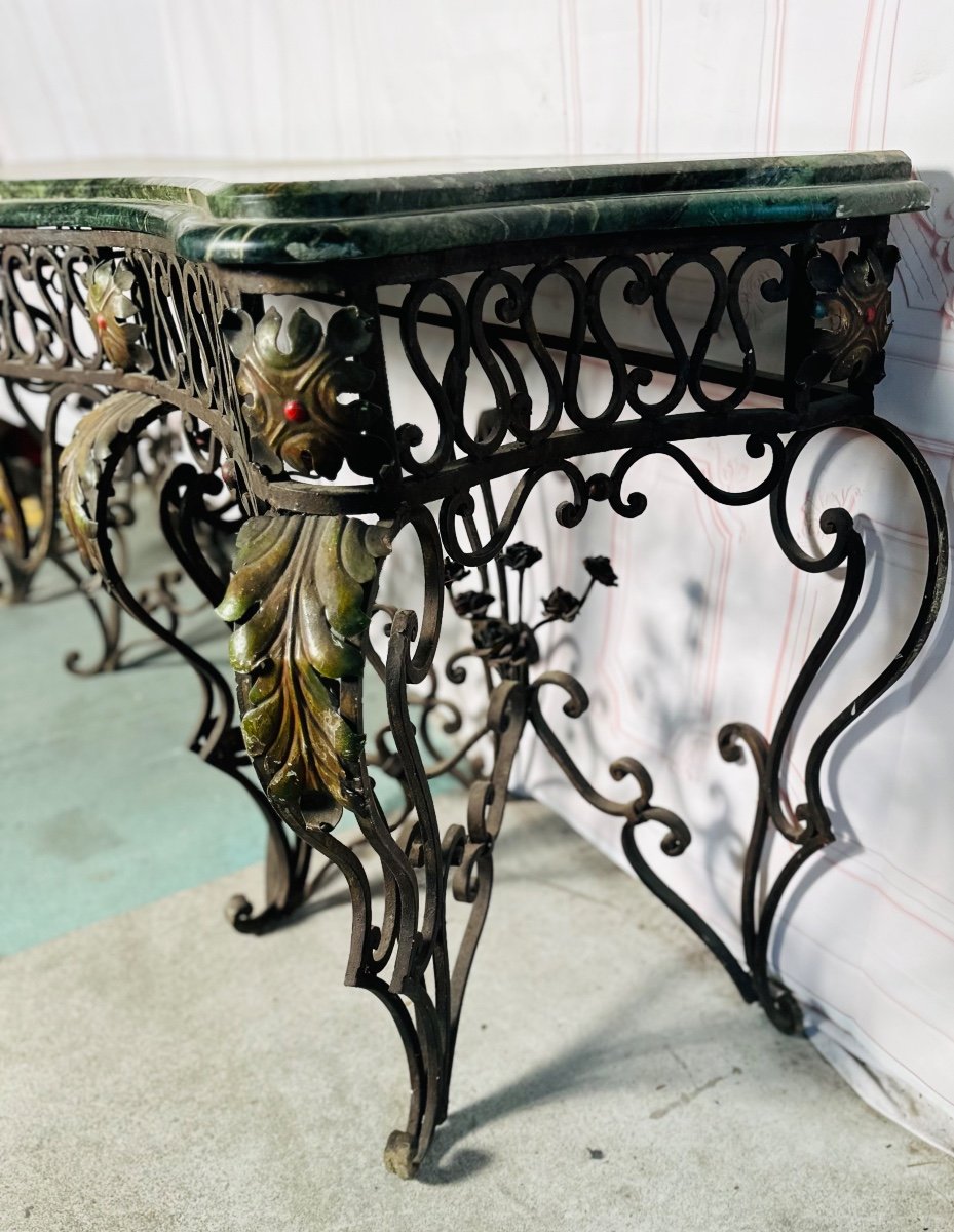 Large Wrought Iron Console -photo-1