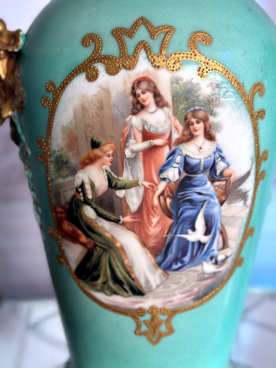  Paires De Vases En Porcelaine  William Guerin  Limoges -photo-4