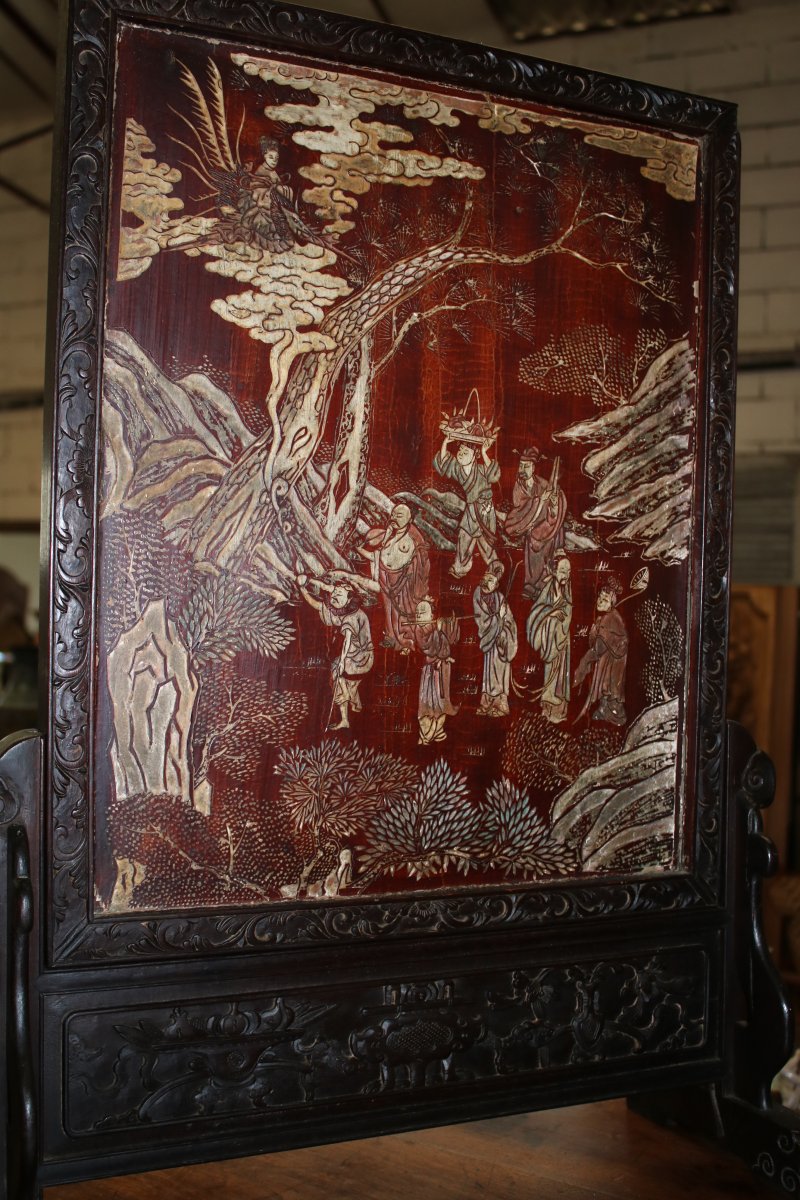 Chinese Screen In Coromandel Lacquer