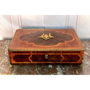 Large Writing Box Inlaid On All Sides