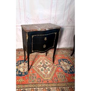 19th Century Blackened Wood XV Style Chest Of Drawers 