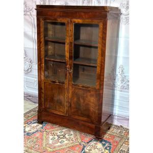  Period Flamed Mahogany Bookcase, 19th Century