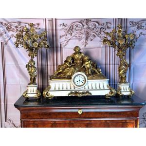 Gilt Bronze And Marble Fireplace Trim