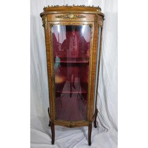 Showcase Curved Mahogany Bronze XIX Century