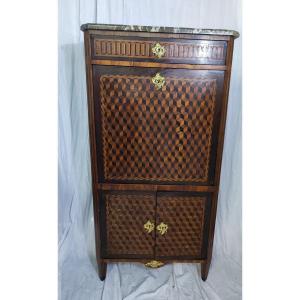 Secretaire Louis XVI Marquetry Cubes XVI 