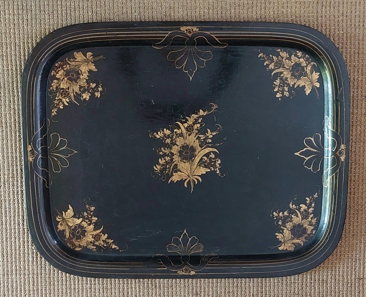 Large Painted Sheet Tray From The Napoleon 3 Period