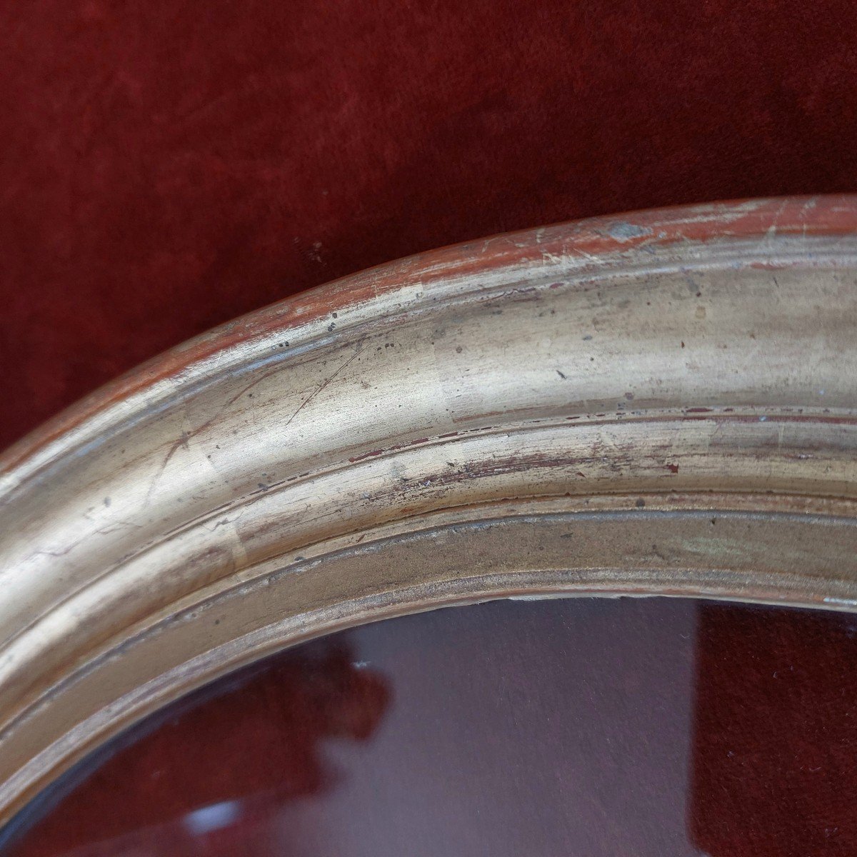 Oval Frame In Golden Wood -photo-3