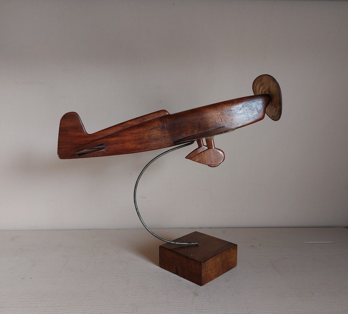 Caudron Renault Rafale 450 Plane In Walnut-photo-2