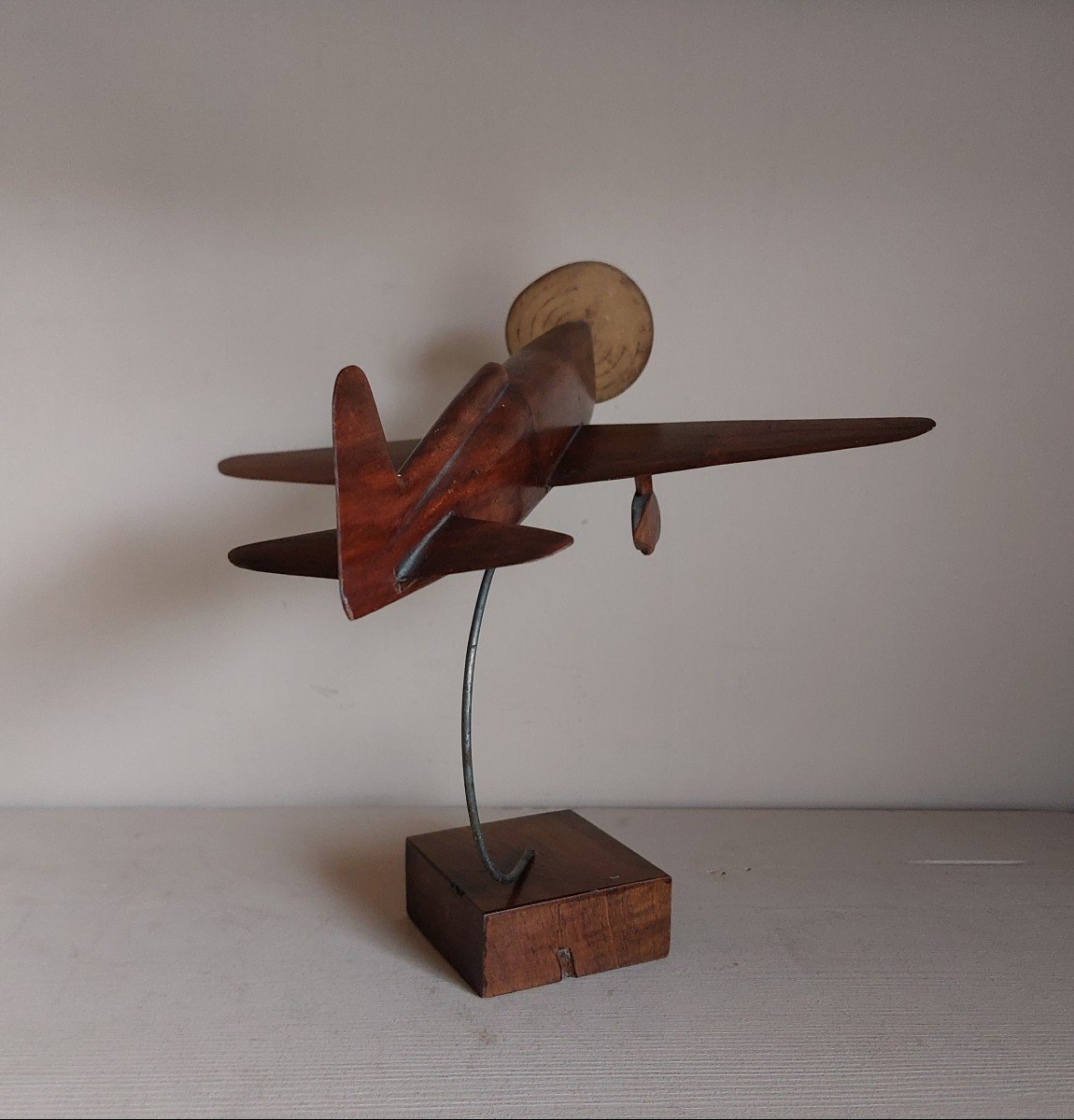 Caudron Renault Rafale 450 Plane In Walnut-photo-4