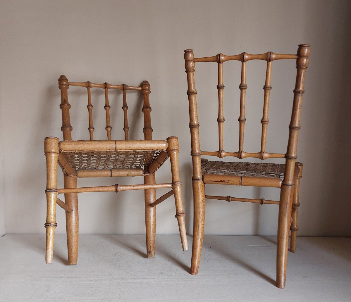 2 Chaises De Poupée Vers 1900-photo-3