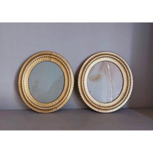 Pair Of Small Oval Frames From The 19th Century