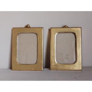 Pair Of Gilded Bronze Photo Frames From The Napoleon 3 Period