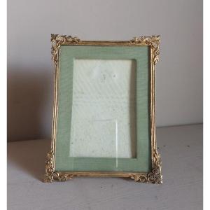 Photo Holder Frame In Golden Brass 